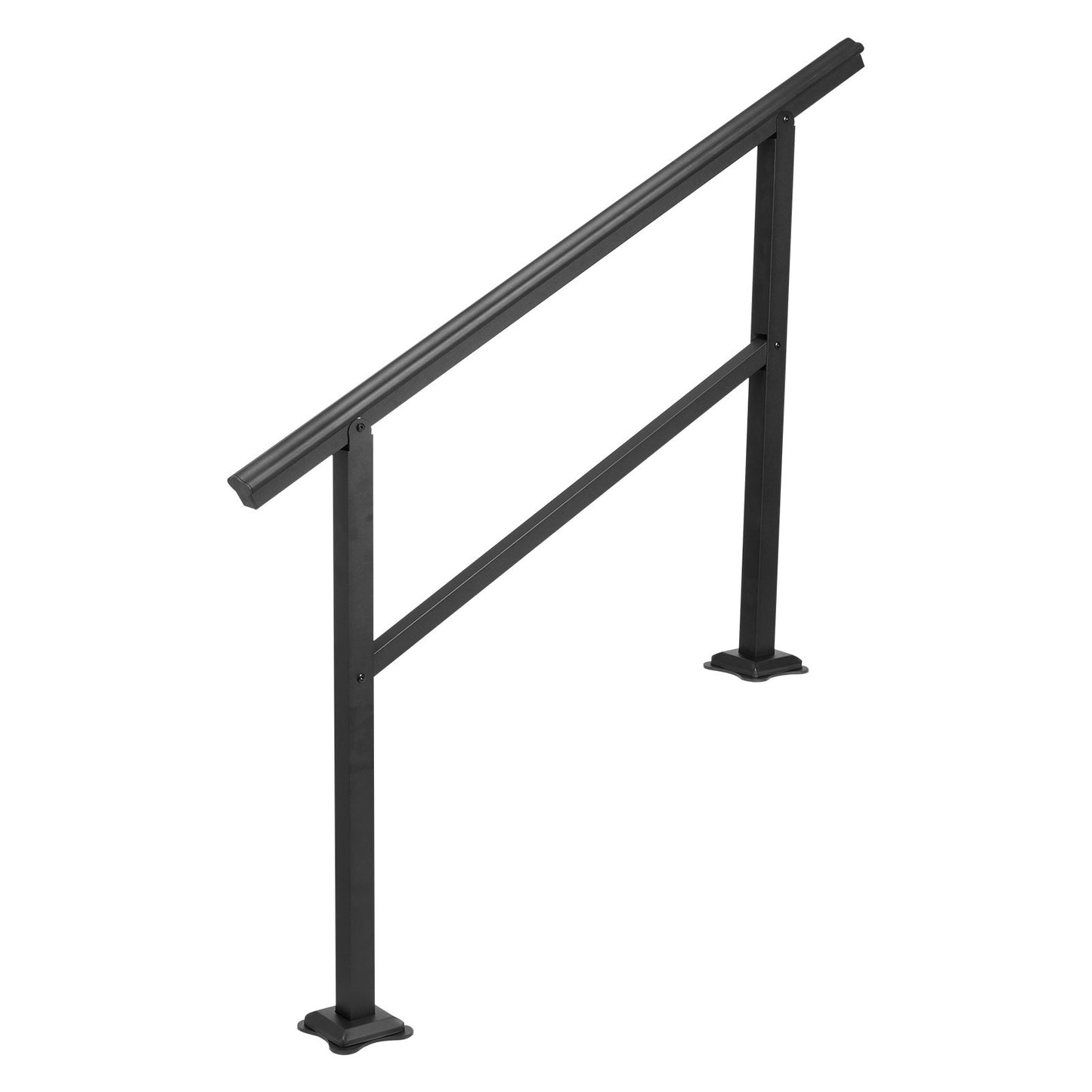 AI62 Decor Black Aluminum Outdoor Stair Banister 48x35.5 in