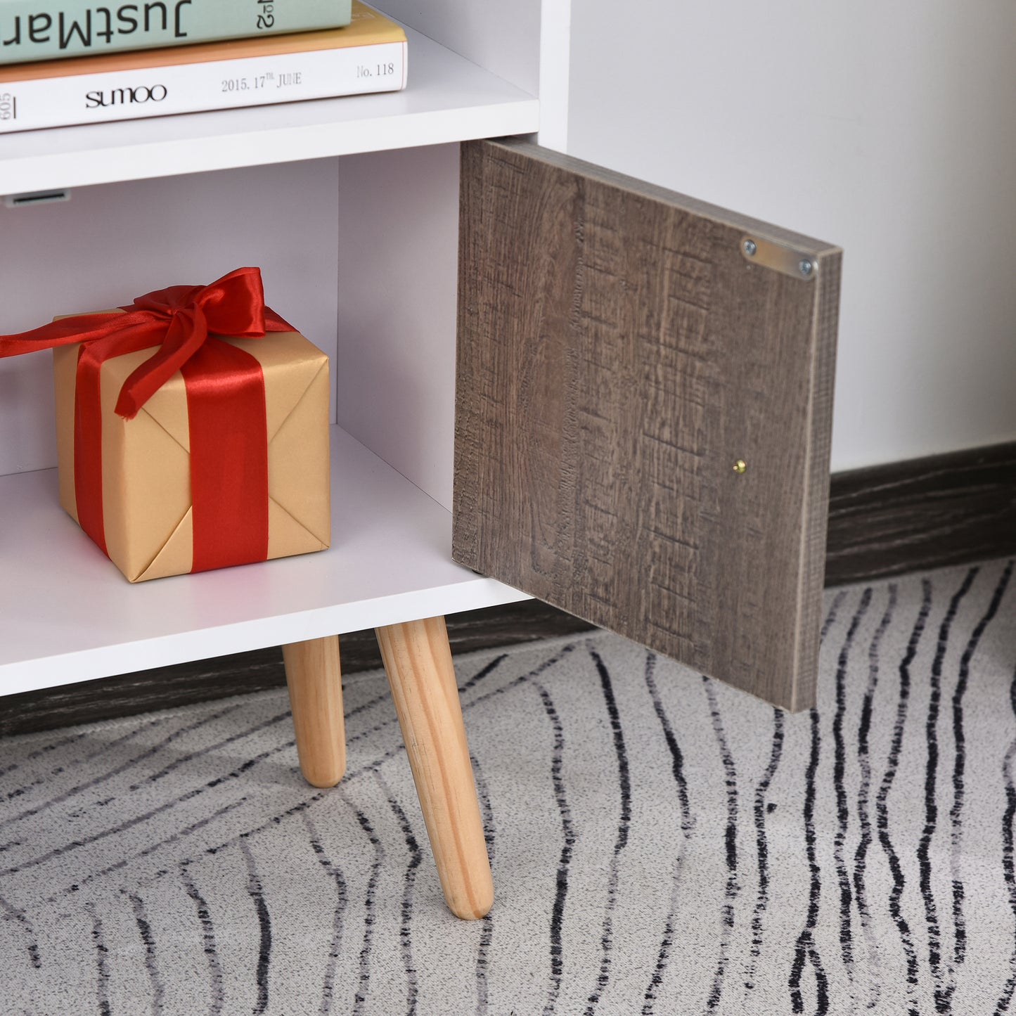 AI62 Decor Stylish Bookcase with Cabinet – 6 Shelves