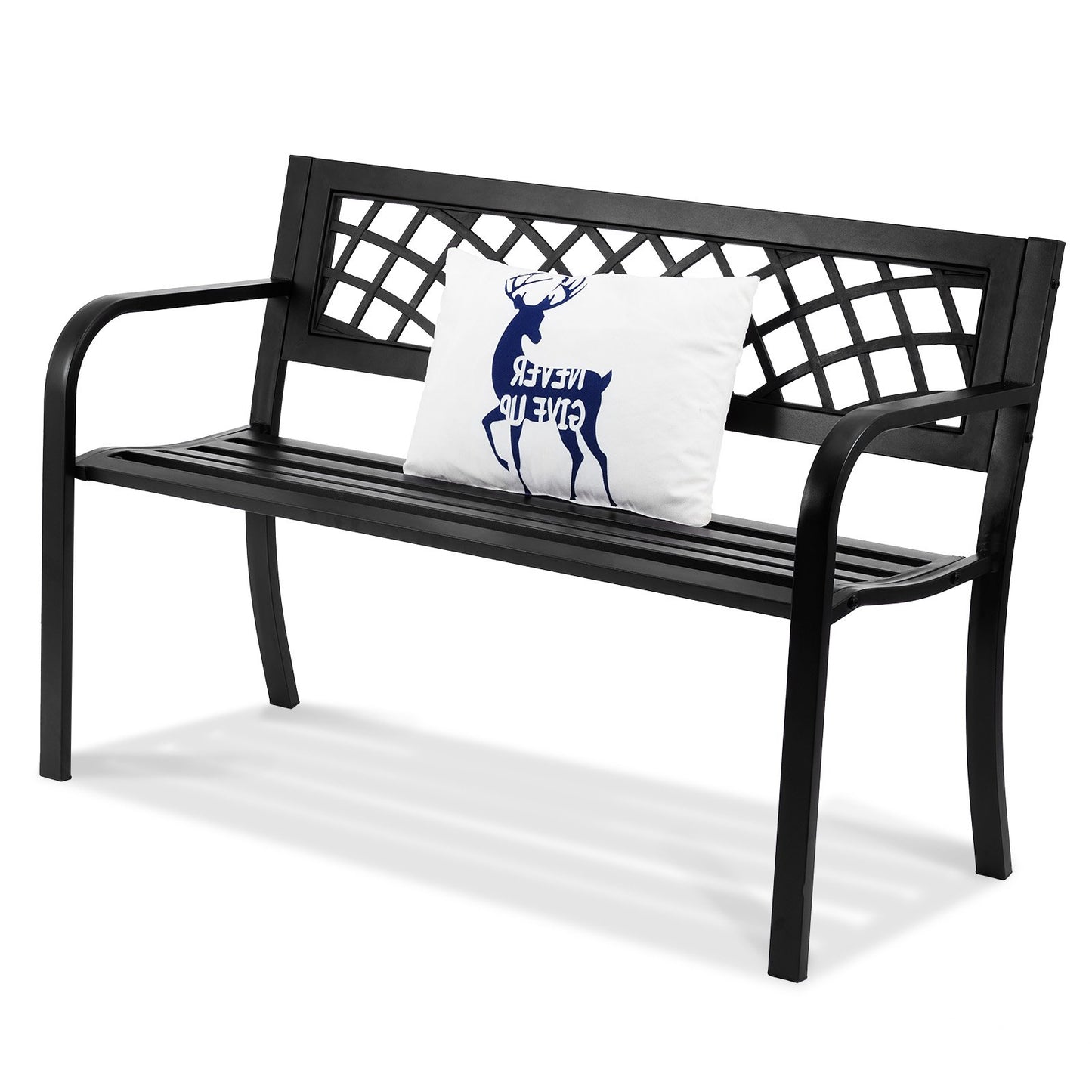 AI62 Decor 46-Inch Metal Outdoor Bench