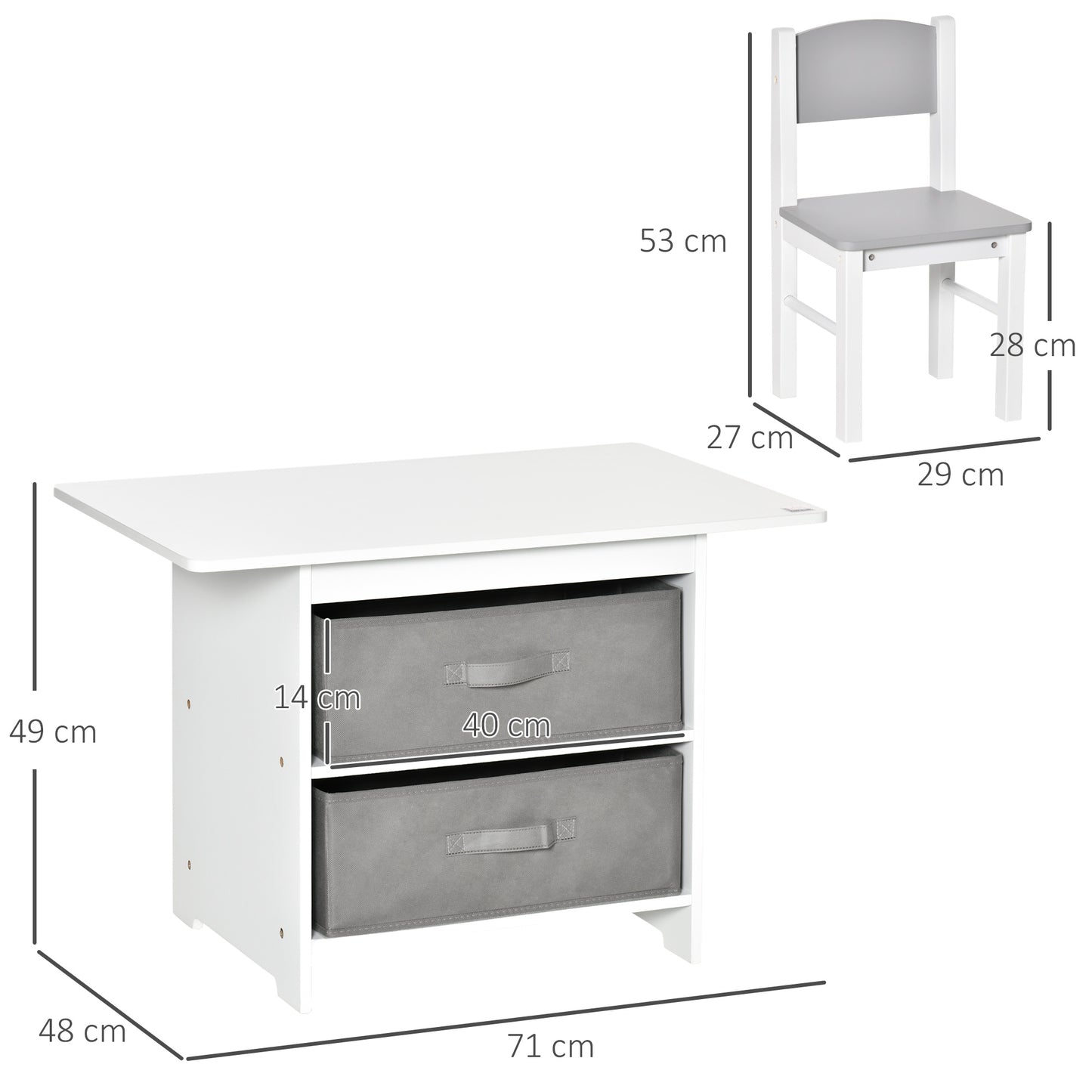 AI62 Decor Mini Kids Furniture Set with Safe Corners & Storage