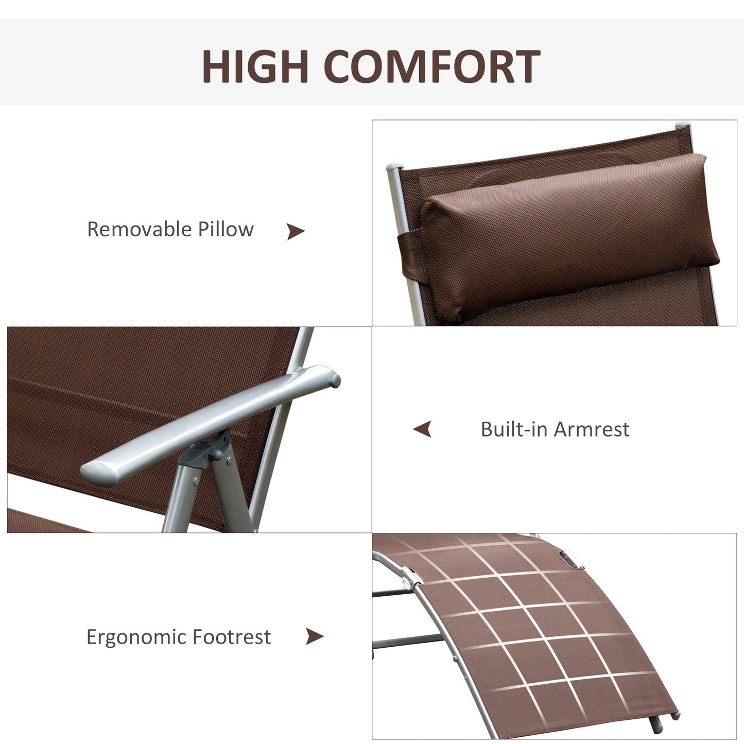 AI62 Decor Steel Frame Sun Lounger