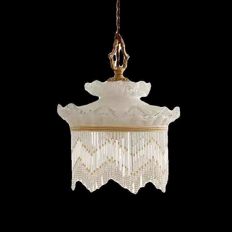 AI62 Decor Elegant Tassel Chandelier for Bedroom & Dining Room