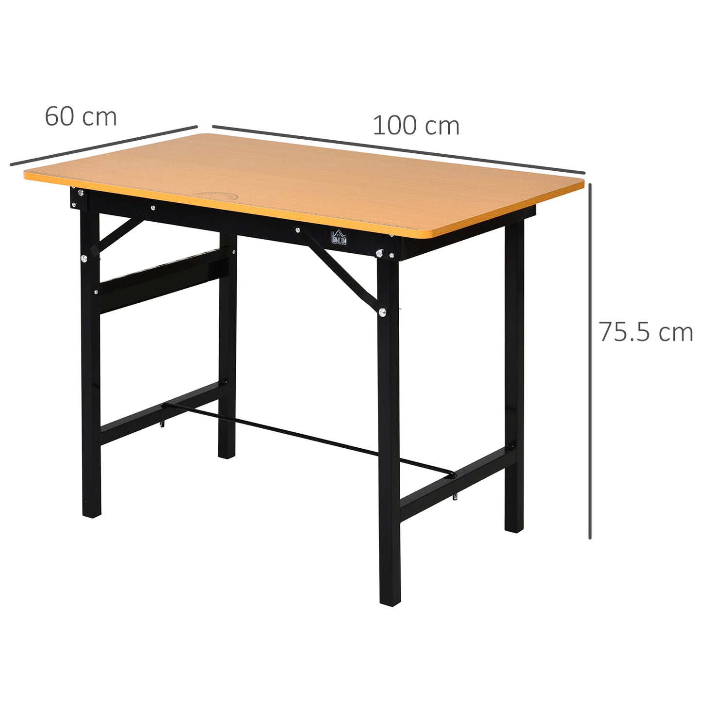 AI62 Decor 100 cm Foldable Garage Workbench with MDF Top & Steel Frame