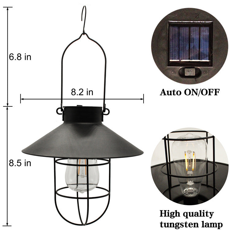 AI62 Decor Solar Waterproof Hanging Lantern for Outdoor Garden