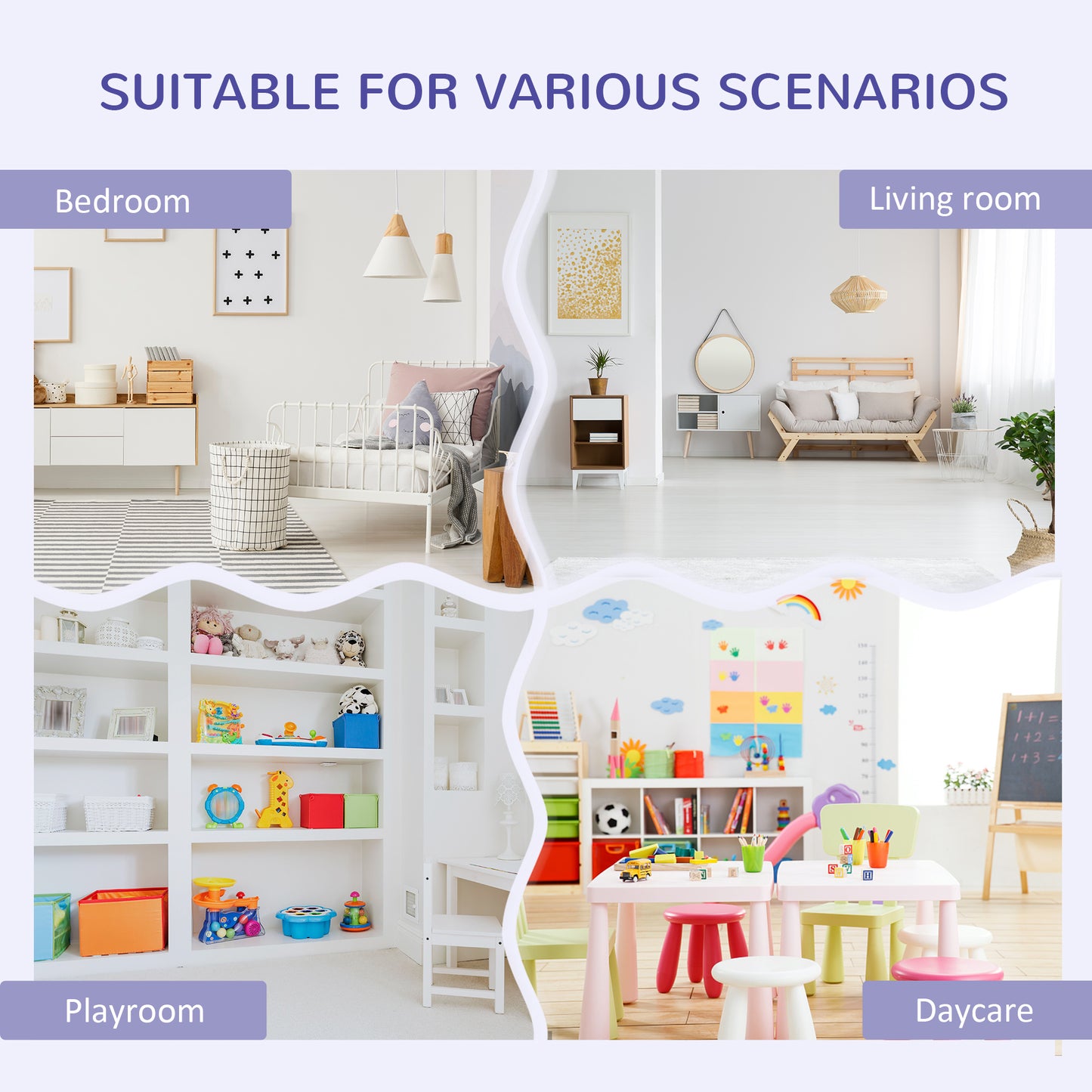 AI62Decor Kids 6-Compartment Bookcase Storage Cabinet with Seat Cushion – Grey