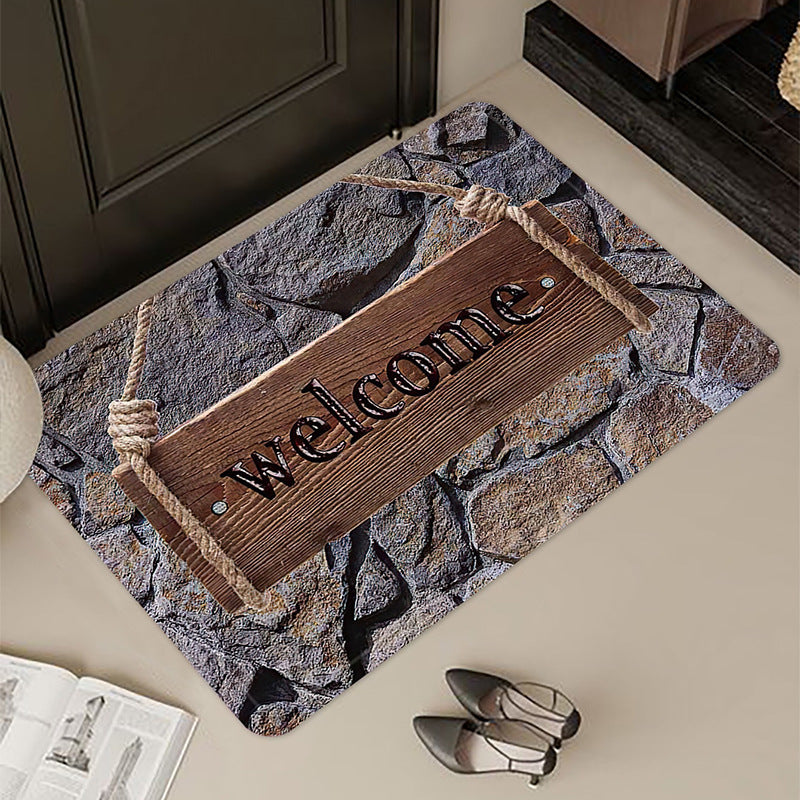 AI62 Decor Cobblestone Non-Slip Welcome Entrance Door Mat