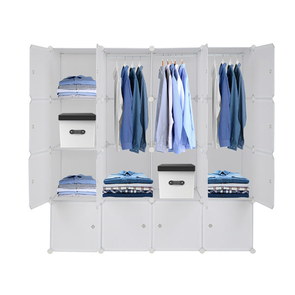 AI62 Decor 4-Tier 16-Grid Cube Wardrobe Organizer