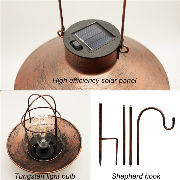 AI62 Decor Solar Waterproof Hanging Lantern for Outdoor Garden