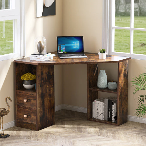 AI62 Decor L-Shaped Corner Computer Desk with Storage