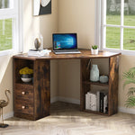 L-Shaped Corner Computer Desk with Storage AI62Decor