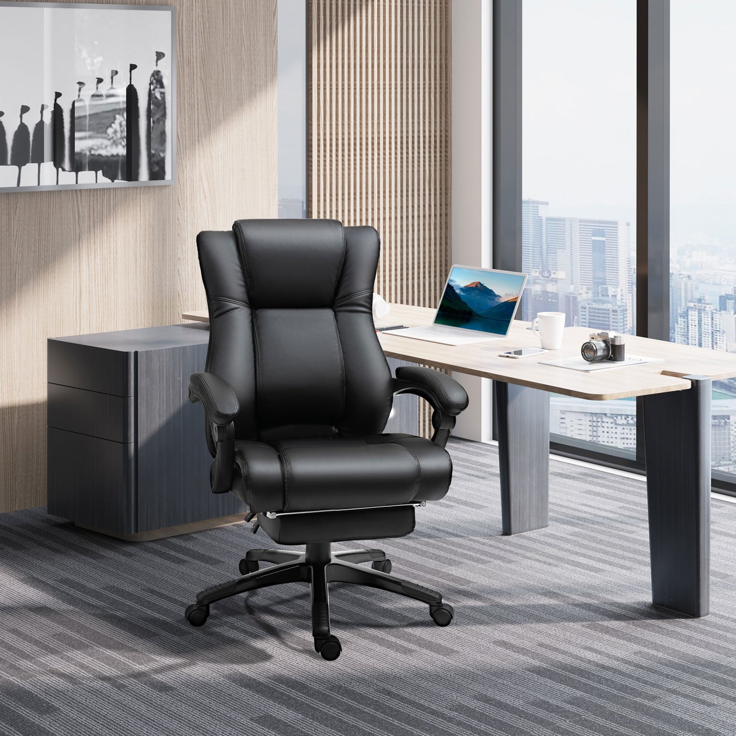 AI62 Decor Vinsetto Executive Office Chair with Footrest