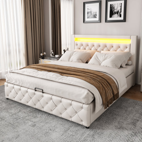 AI62 Decor Functional Bed with Slatted Frame & Storage