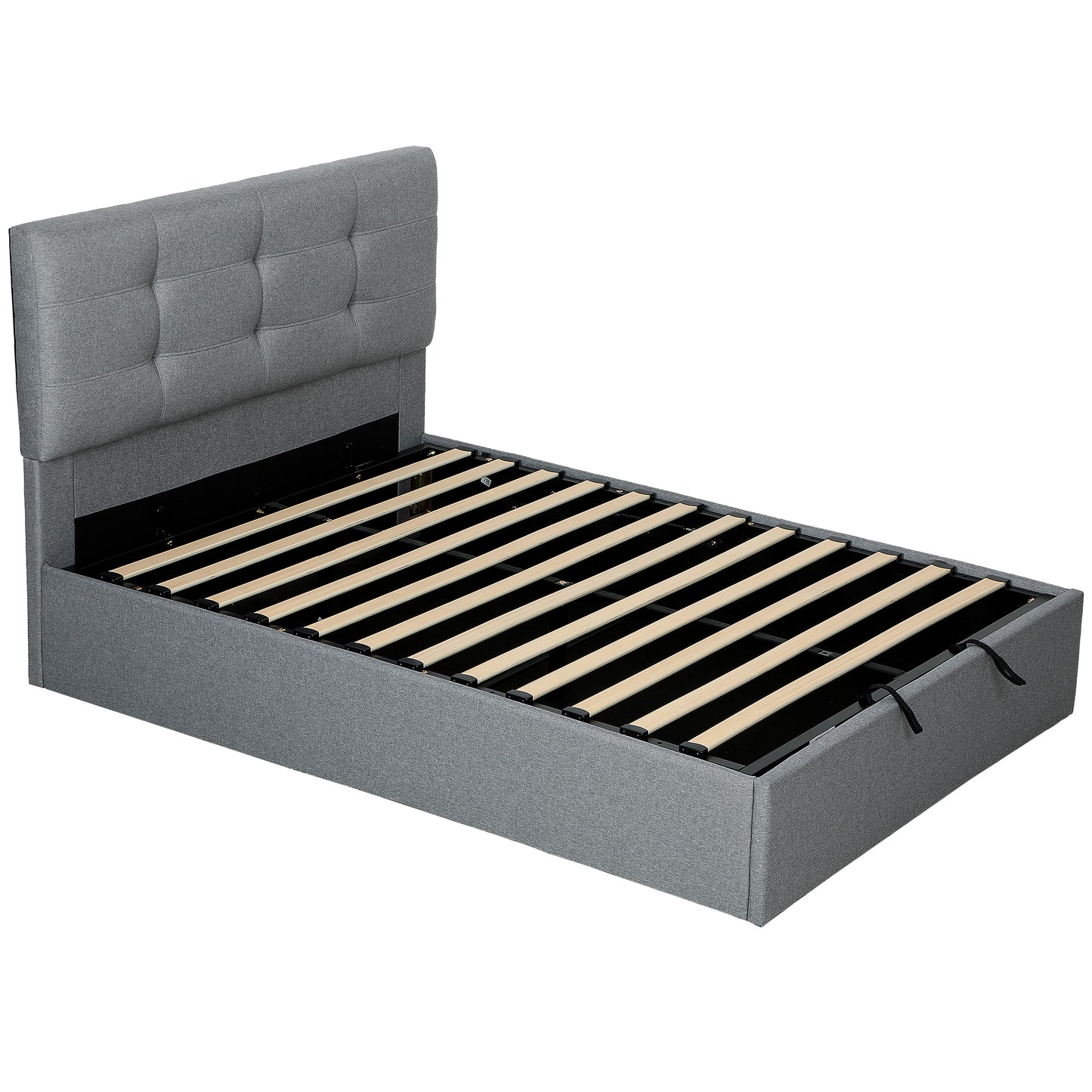 AI62 Decor 4ft6 Double Ottoman Bed With Gas Lift Storage - Grey