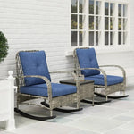 Rattan Chaise Lounge & Wicker Furniture Set AI62Decor