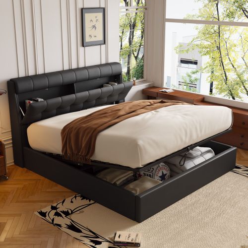 AI62 Decor Fashion Upholstered Bed with Storage