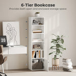 AI62 Decor  6-Tier 156 Cm Tall Bookcase - White