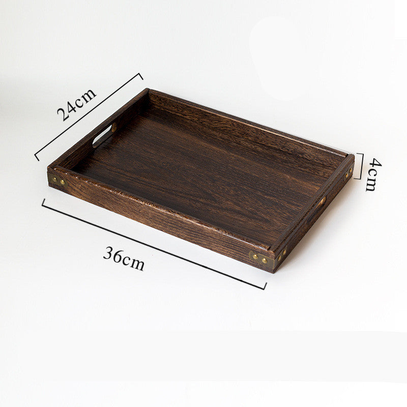 Wooden Rectangular Tea & Fruit Tray AI62Decor