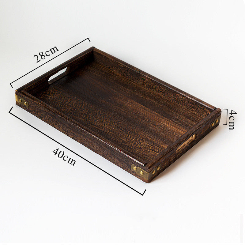 Wooden Rectangular Tea & Fruit Tray AI62Decor