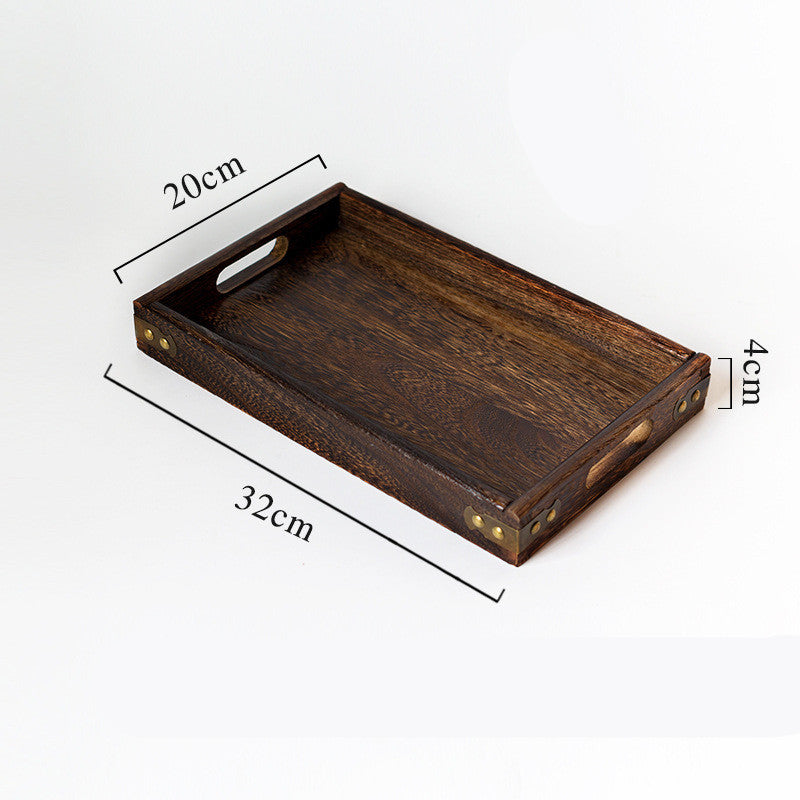 Wooden Rectangular Tea & Fruit Tray AI62Decor
