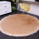 Round Faux Sheepskin Plush Rug for Bedroom & Living Room AI62Decor