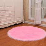 Round Faux Sheepskin Plush Rug for Bedroom & Living Room AI62Decor