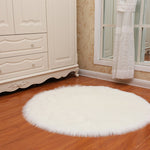 Round Faux Sheepskin Plush Rug for Bedroom & Living Room AI62Decor