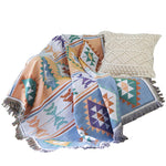 Bohemian Sofa Cover & Geometric Knitted Throw Blanket AI62Decor