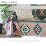 Bohemian Sofa Cover & Geometric Knitted Throw Blanket AI62Decor