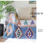 Bohemian Sofa Cover & Geometric Knitted Throw Blanket AI62Decor