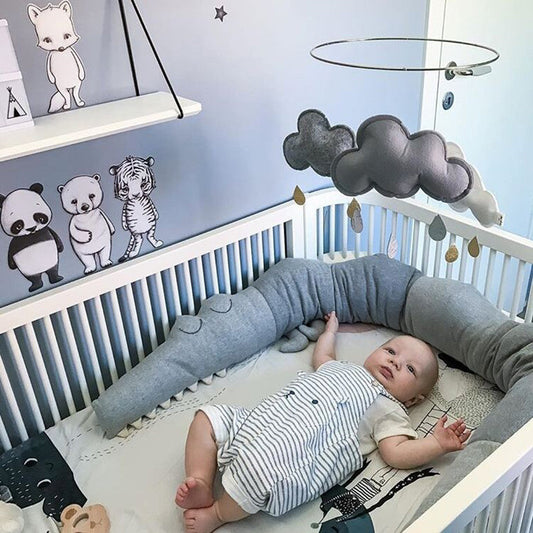 AI62 Decor Baby Bedding Cartoon Crib Bumper & Pillow Set