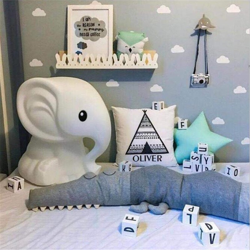 AI62 Decor Baby Bedding Cartoon Crib Bumper & Pillow Set