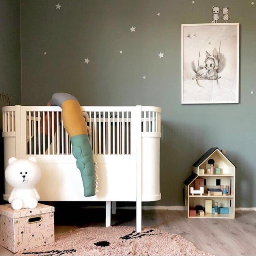 AI62 Decor Baby Bedding Cartoon Crib Bumper & Pillow Set