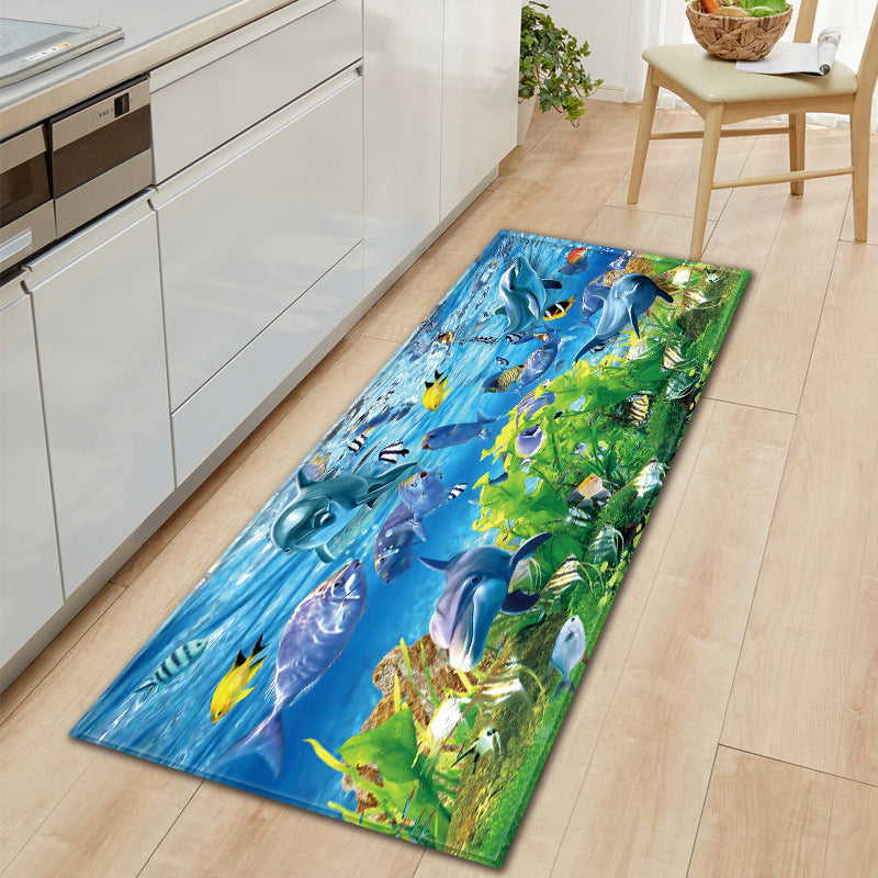 AI62 Decor 3D Printed Anti-Slip Washable Kitchen & Door Mat