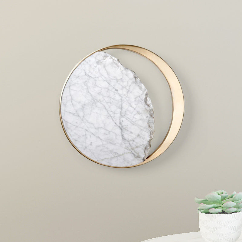 Marble LED Wall Sconce Lamp for Bedroom AI62Decor