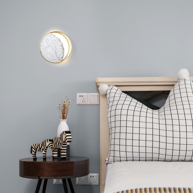 AI62 Decor Marble LED Wall Sconce Lamp for Bedroom