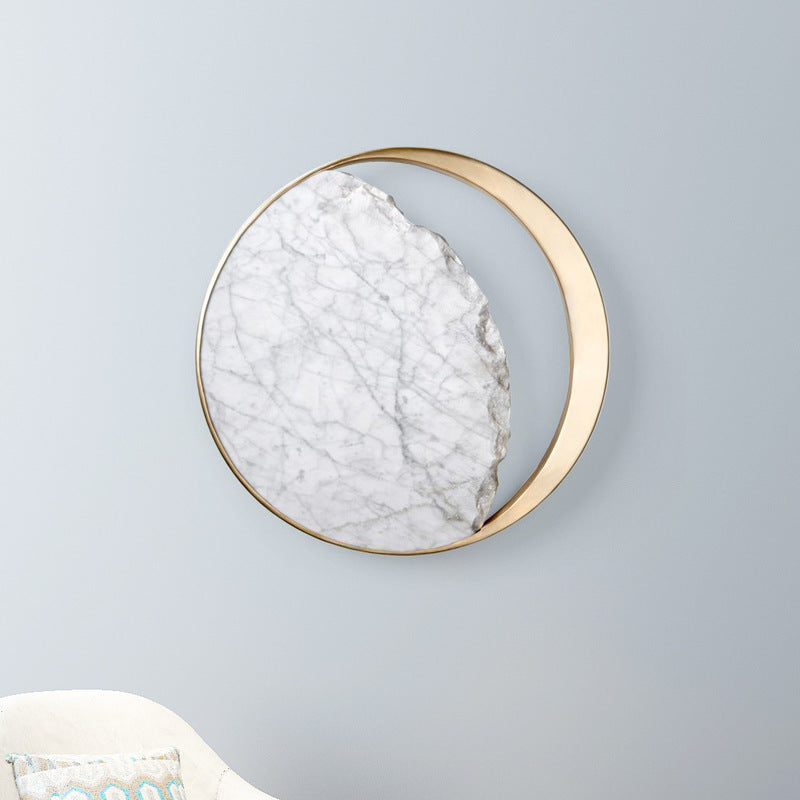 Marble LED Wall Sconce Lamp for Bedroom AI62Decor