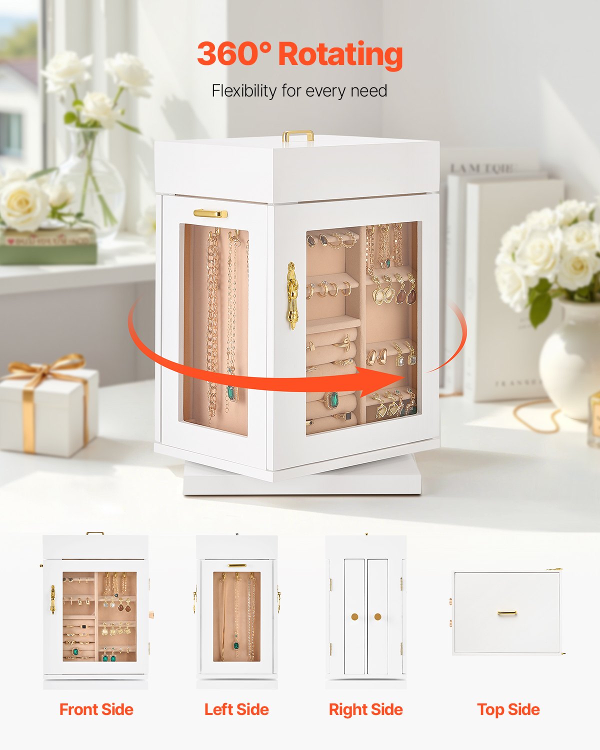 AI62 Decor Jewelry Organizer with Acrylic Window