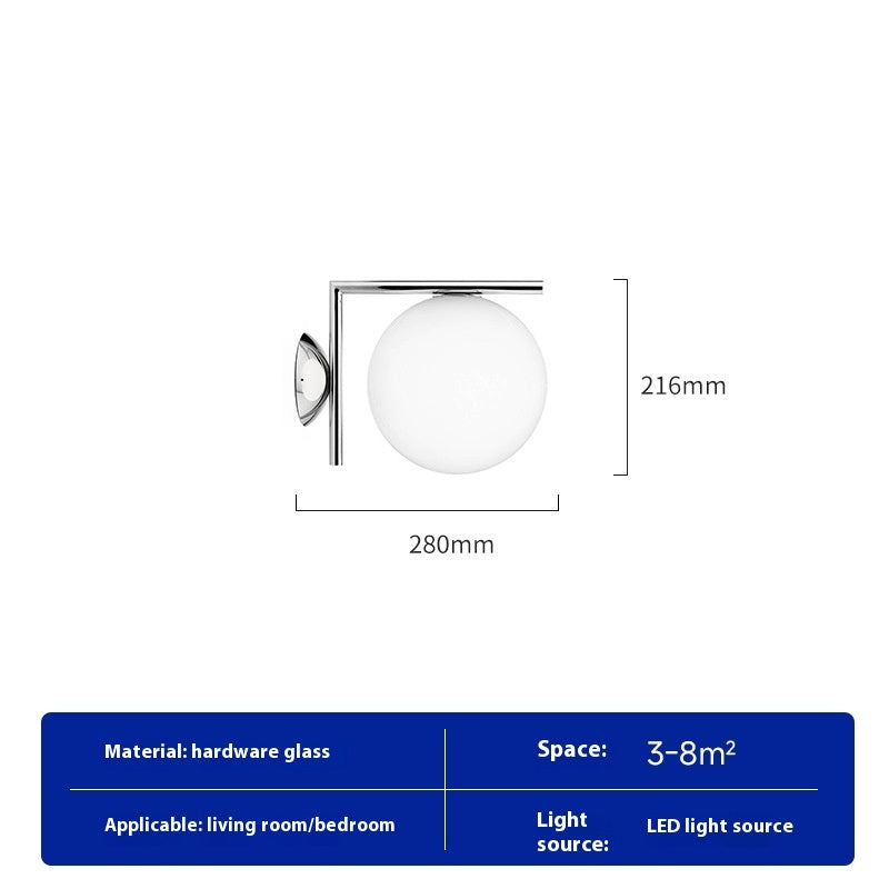 AI62 Decor Modern Glass Wall Lamp for Bedroom & Hallway