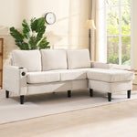 L-Shaped Sectional Sofa with USB & Cup Holders AI62Decor