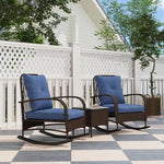 Rattan Chaise Lounge & Wicker Furniture Set AI62Decor