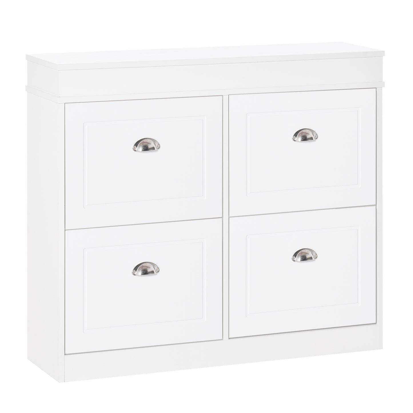 AI62 Decor 4-Drawer Narrow Shoe Cabinet – White