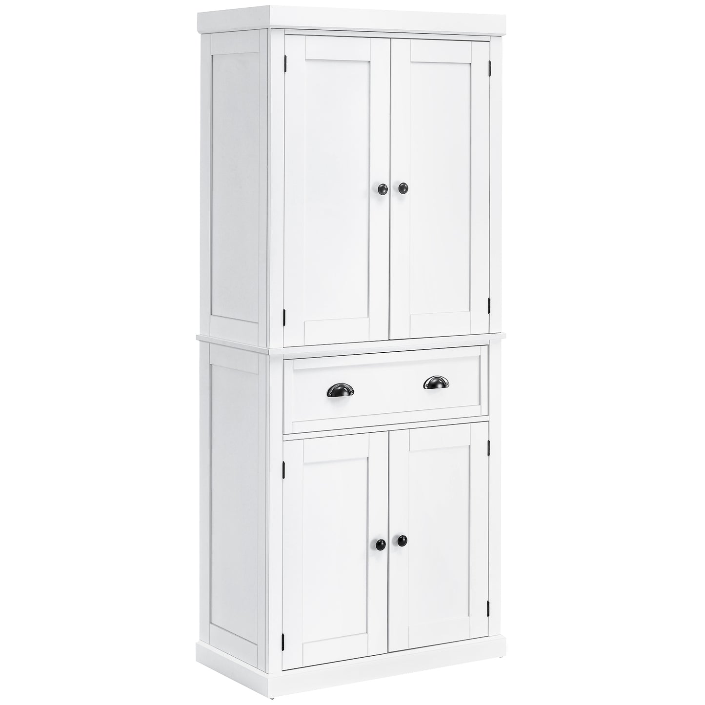 AI62 Decor Freestanding 4-Door Pantry Cupboard with Drawer
