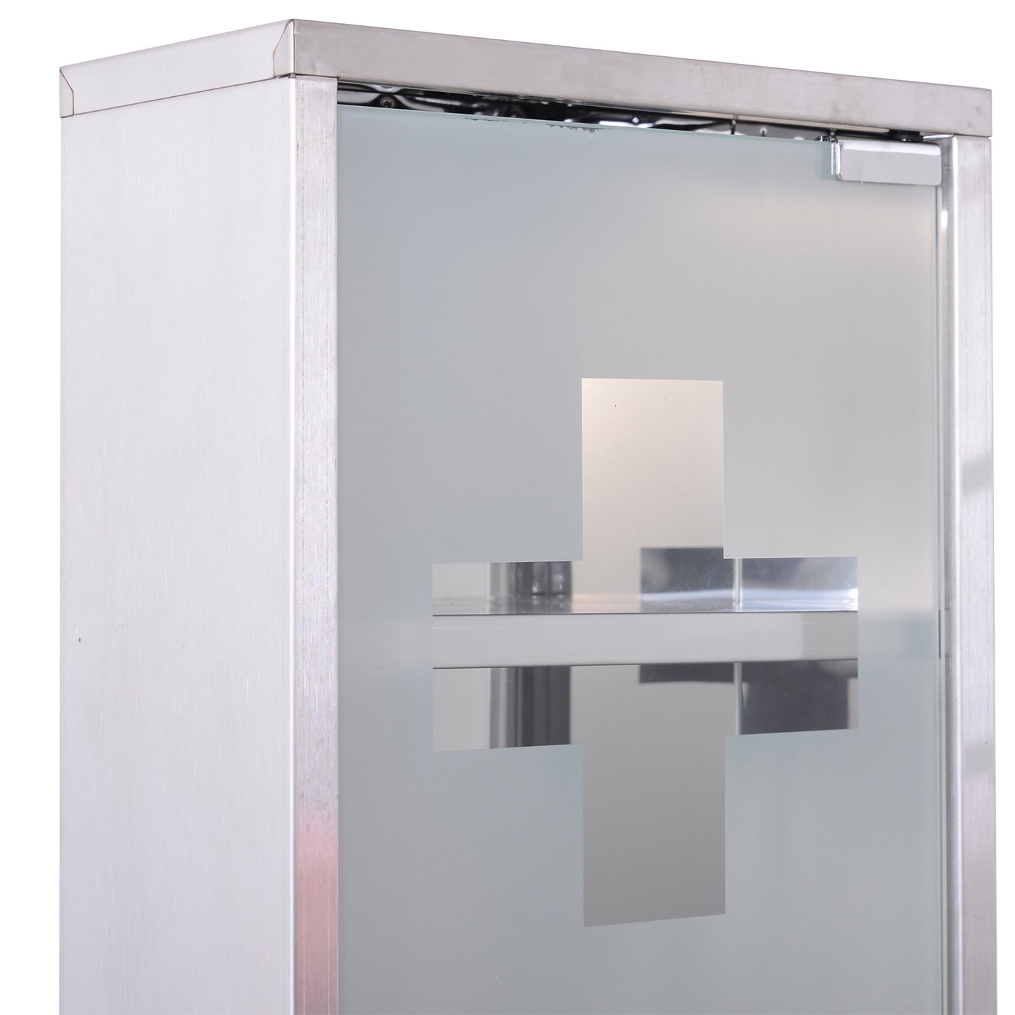 AI62 Decor Wall-Mounted Stainless Steel Medicine Cabinet with Glass Door