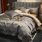 Luxury European-Style 4-Piece Brocade Jacquard Bedding AI62Decor