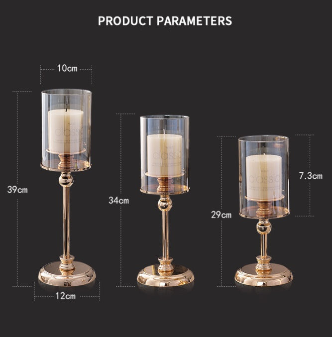 AI62 Decor Elegant Metal Candlestick Holder