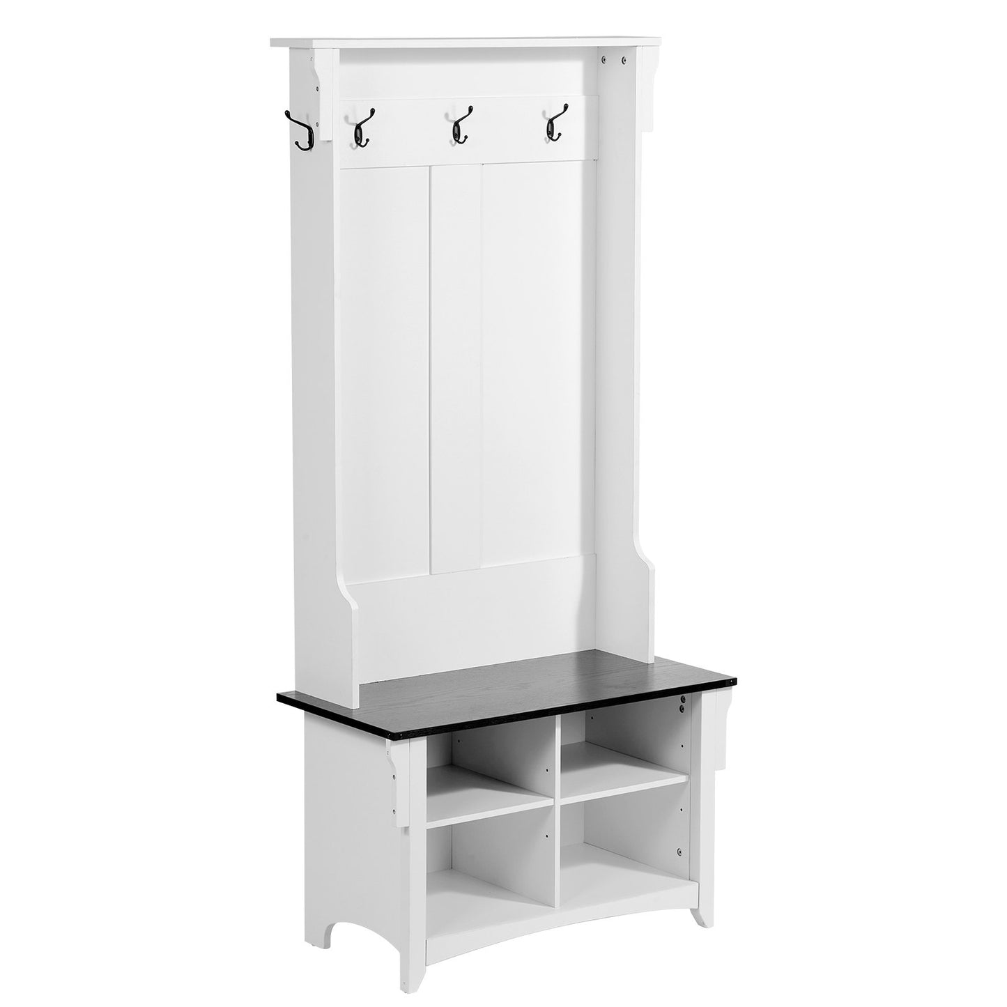 AI62 Decor Wooden Hall Tree with Bench