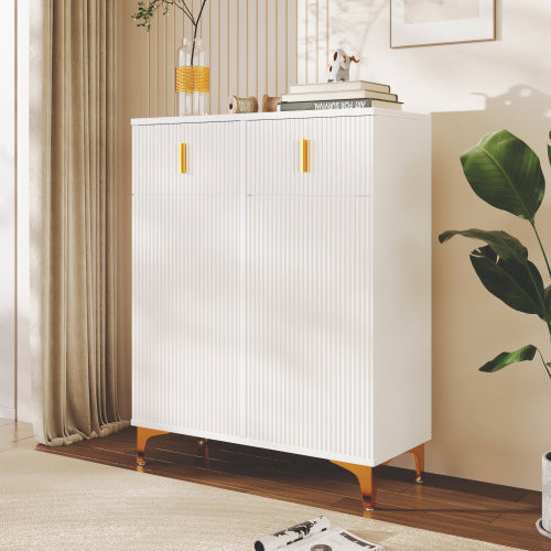 AI62 Decor Shoe Cabinet with Drawers & Adjustable Shelves