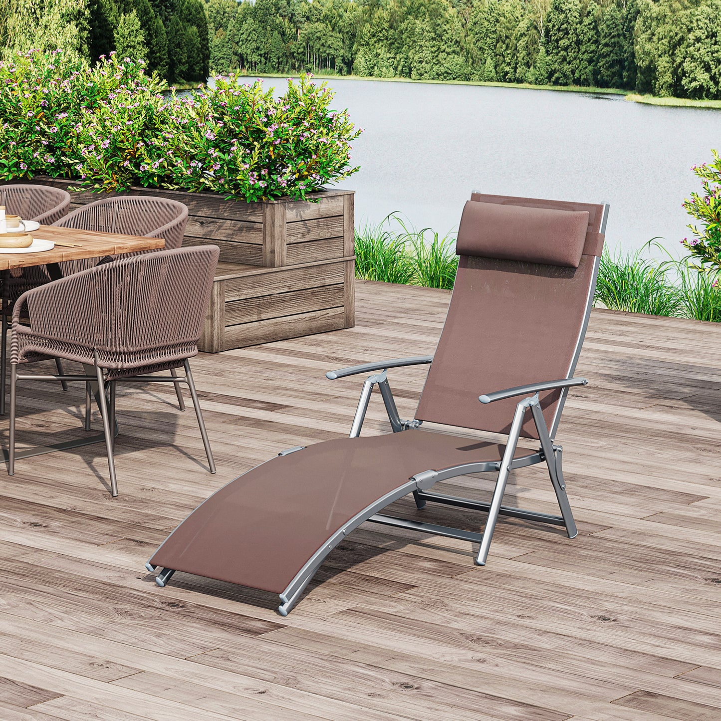 AI62 Decor Steel Frame Sun Lounger