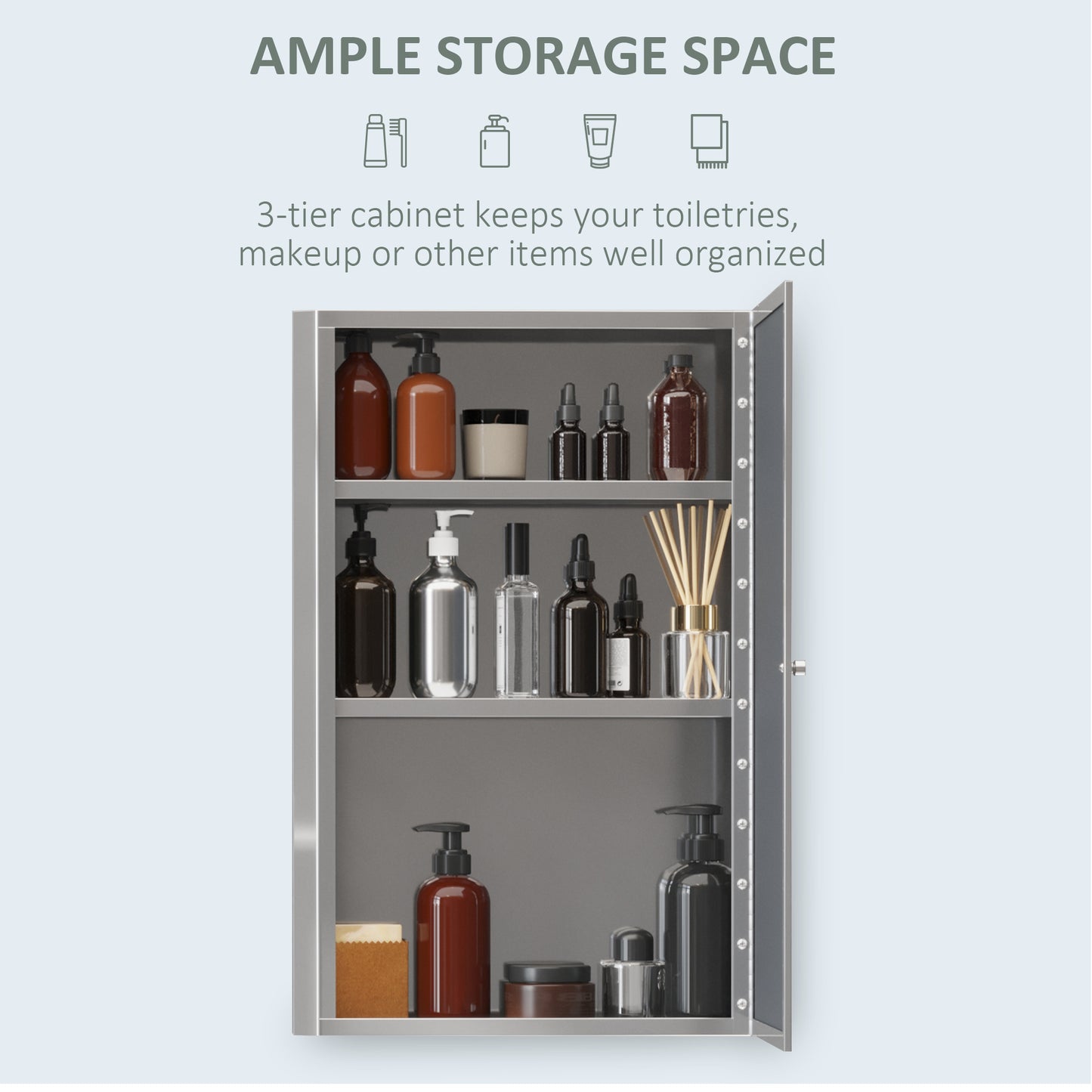 AI6 2Decor Wall-Mounted Bathroom Mirror Cabinet