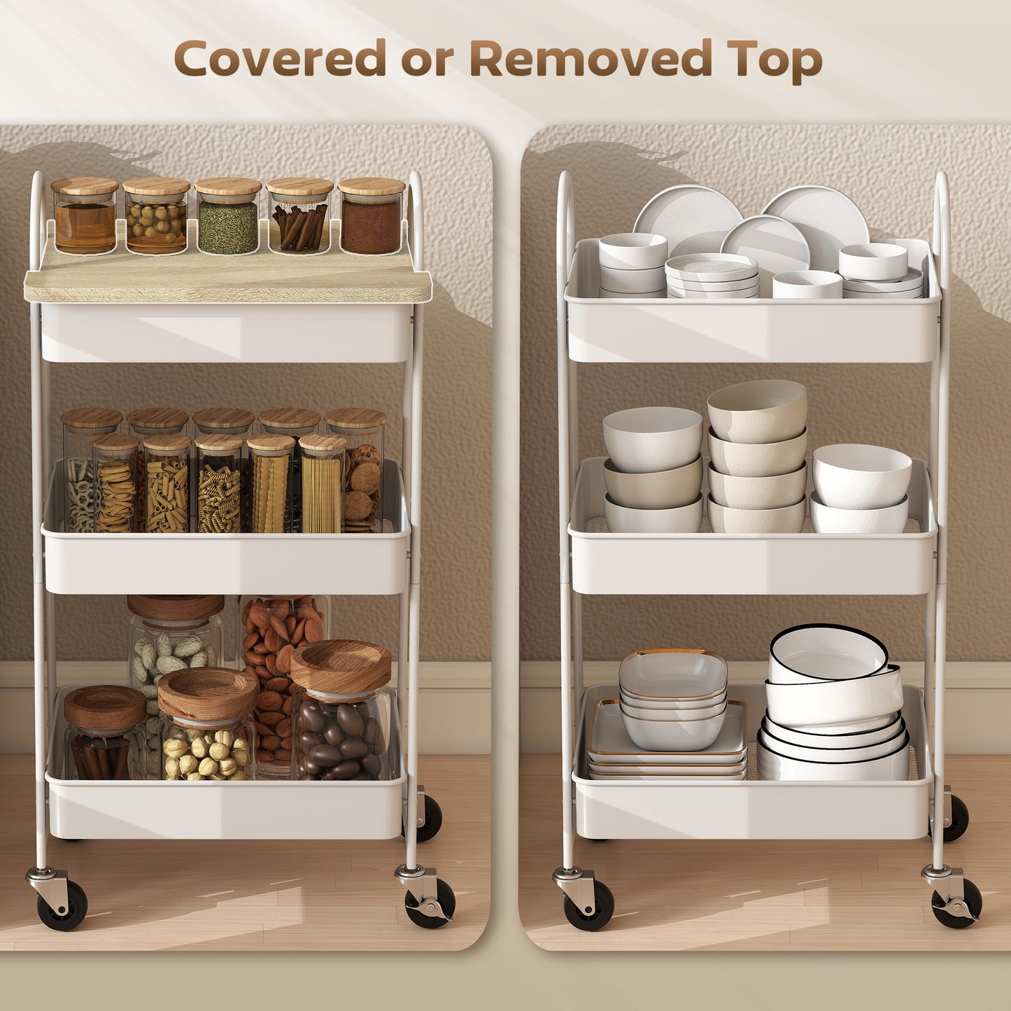 AI62 Decor 5-Tier Acacia Wooden Shoe Rack with Hangers – Holds 19 Pairs, Teak